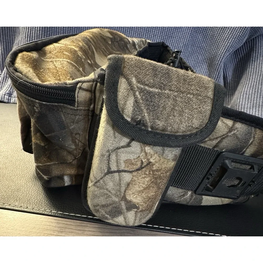 Fieldline Real Tree Camouflage Waist Fanny Pack Knife Bullet Holder 3 Pockets